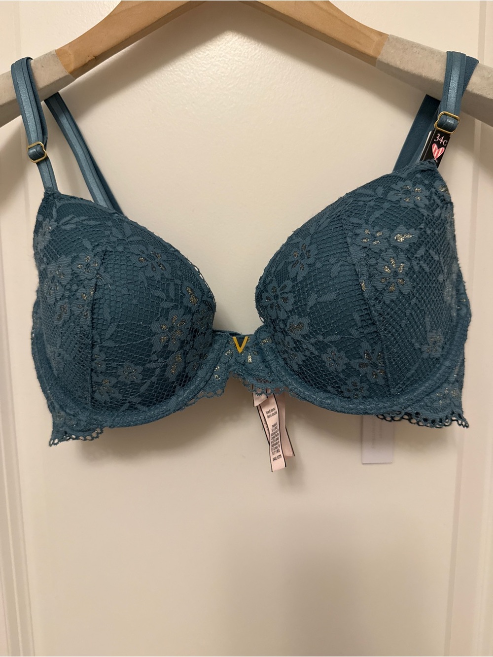 Victoria's Secret Teal Lace Push-Up Bra